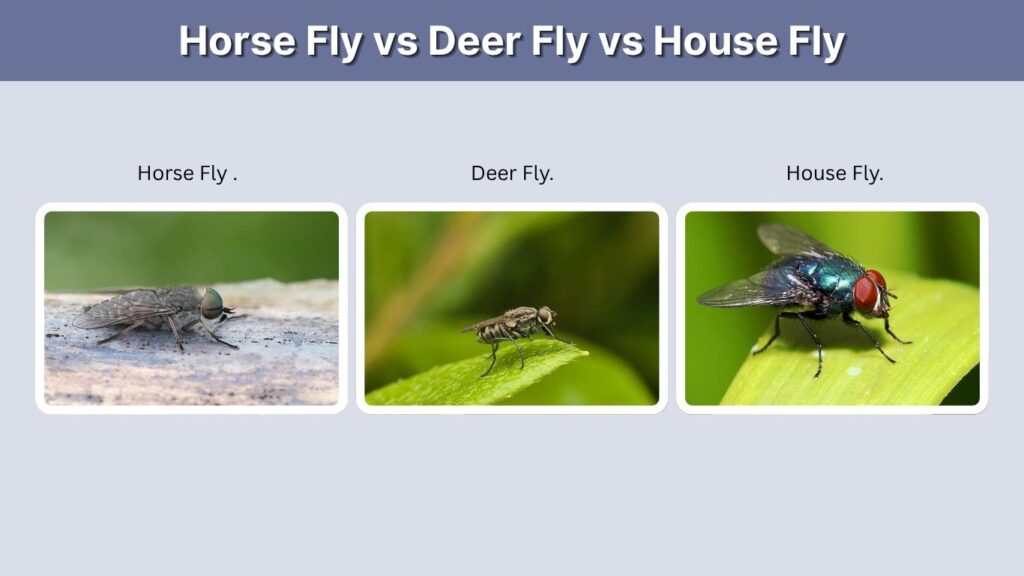 Horse Fly vs Deer Fly vs House Fly